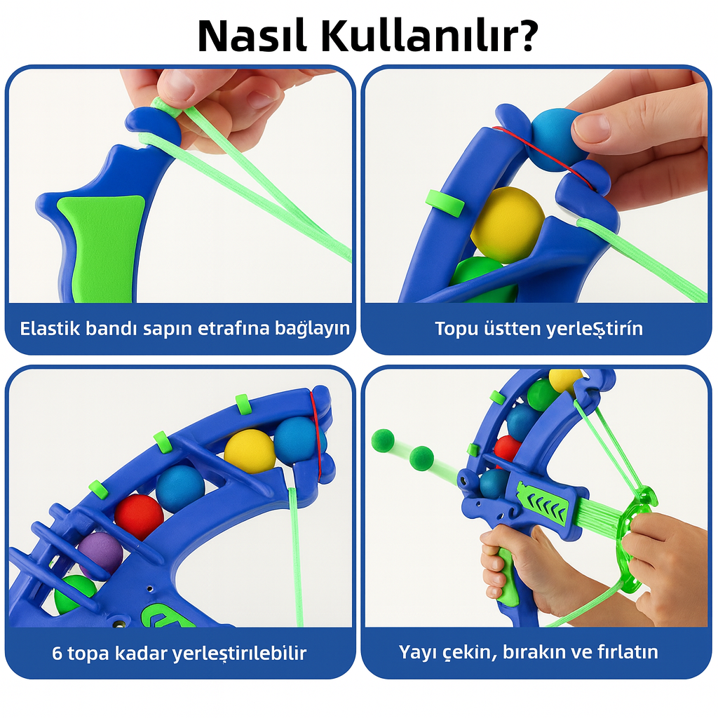 Renkli Sünger Atış Yayı