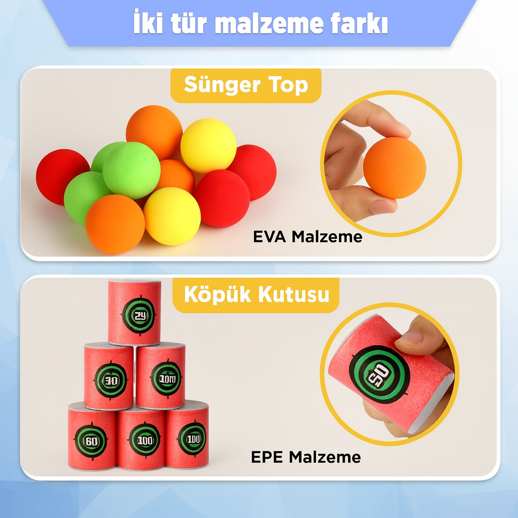 Renkli Sünger Atış Yayı